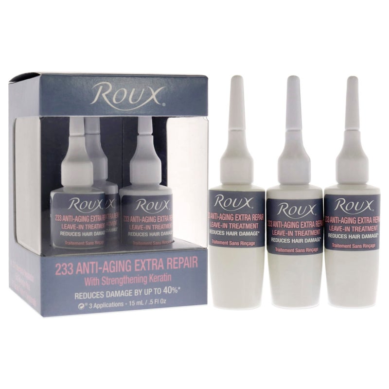 Roux 233 Anti-Aging Extra Repair, Leave In Treatment with Strengthening Keratin, 3 Applications per Box - Image 3
